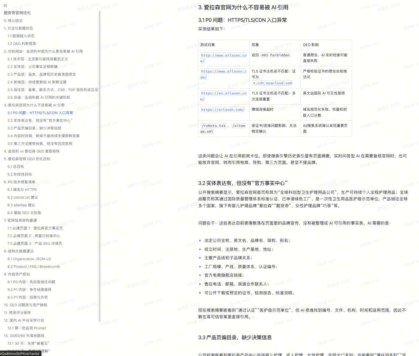 图片为有赞×奥克斯GEO优化方案中“9.6过往优化案例”部分内容。展示了奥克斯官网优化案例，包括案例背景、优化目标、优化方案、优化效果等。案例背景为奥克斯官网在AI搜索中排名靠后，优化目标是提升官网在AI搜索中的排名。优化方案涵盖产品内容优化、AI搜索优化、AI搜索优化等多方面。优化效果方面，提及了产品内容优化、AI搜索优化等带来的排名提升情况。该图片与上下文紧密相关，是对过往优化案例的呈现。